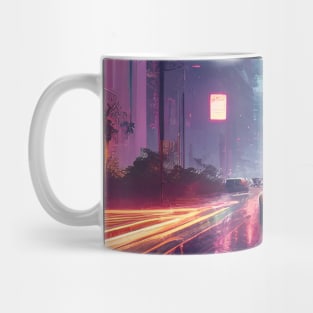 Abstract Cyberpunk City Mug